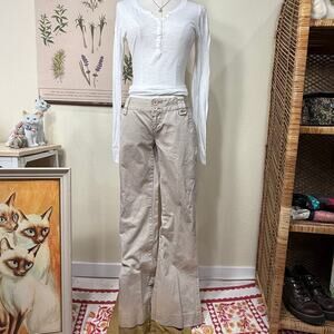 Aeropostale Cream Boot Cut Pants